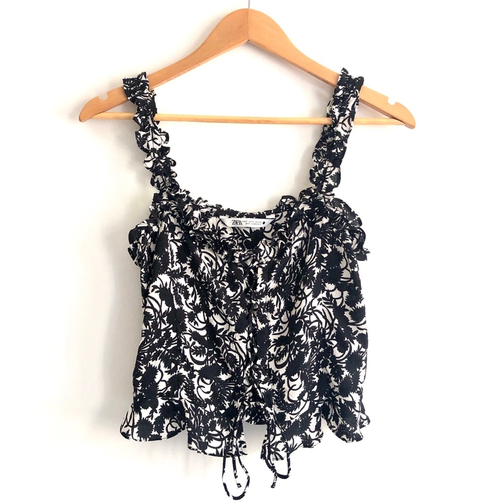 Zara Black and White Top